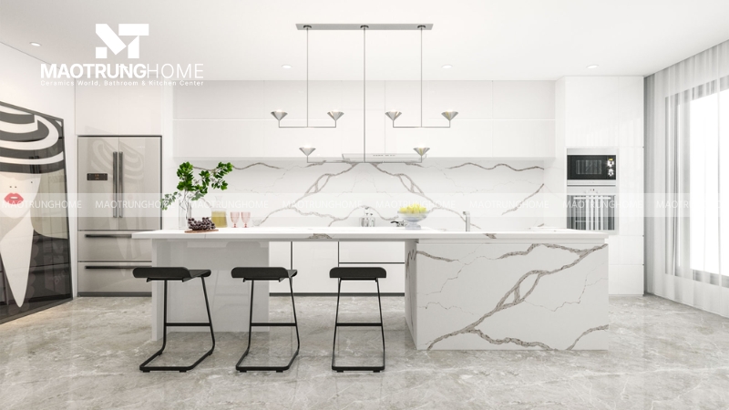 Quyết định ốp gạch cho tường và sàn bếp mang lại nhiều lợi ích thiết thực