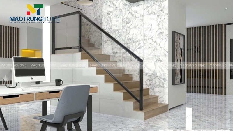 Ưu điểm khi ốp gạch cho cầu thang