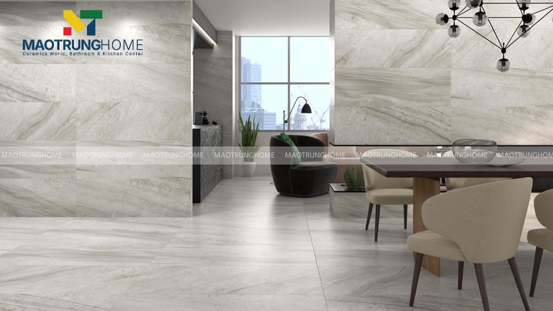 Ốp lát tường với gạch xương đá