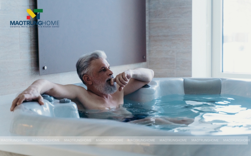 Bồn tắm góc lớn có chức năng sục khí