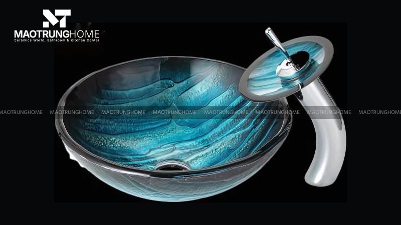 Mẫu lavabo kính cường lực