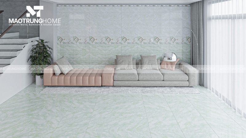 Phối màu gạch lát nền và gạch ốp tường giúp định hình phong cách nội thất