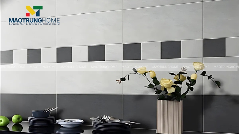 Mẫu phối màu gạch cho phòng bếp